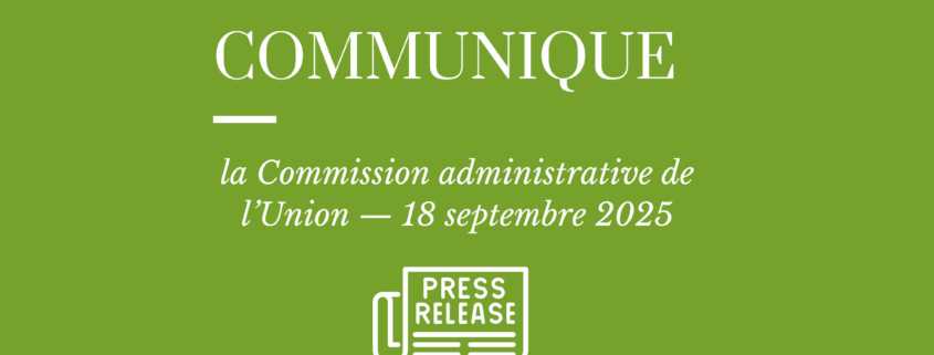 Communiqué de la commission administrative